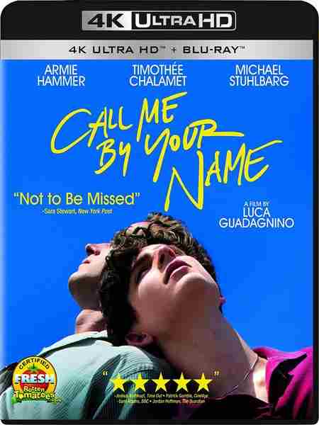 4K UHD 【 请以你的名字呼唤我】 CALL ME BY YOUR NAME (2017)豆瓣评分：8.8 . 